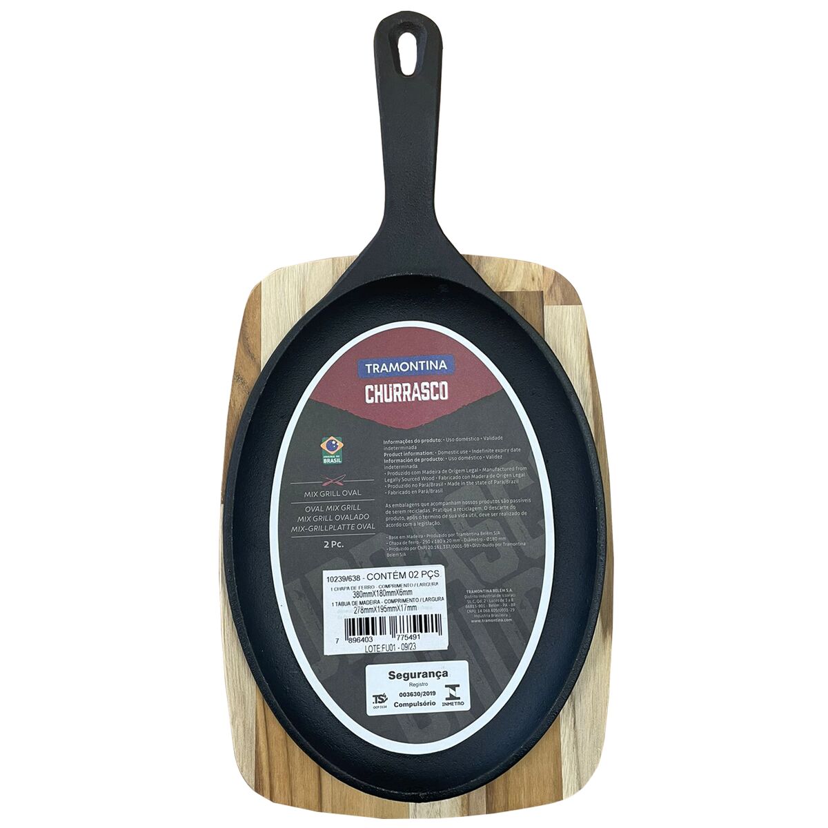 SARTÉN DE HIERRO FUNDIDO CON BANDEJA - CHURRASCO ESSENCIAL