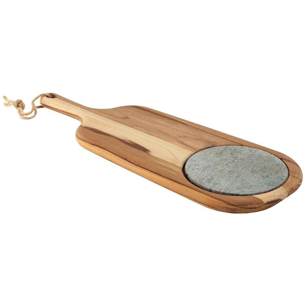 TABLA DE TECA PARA SERVICIO Y PRESENTACION C/PIEDRA 48 X 19 X 1,8CM - PROVENCE