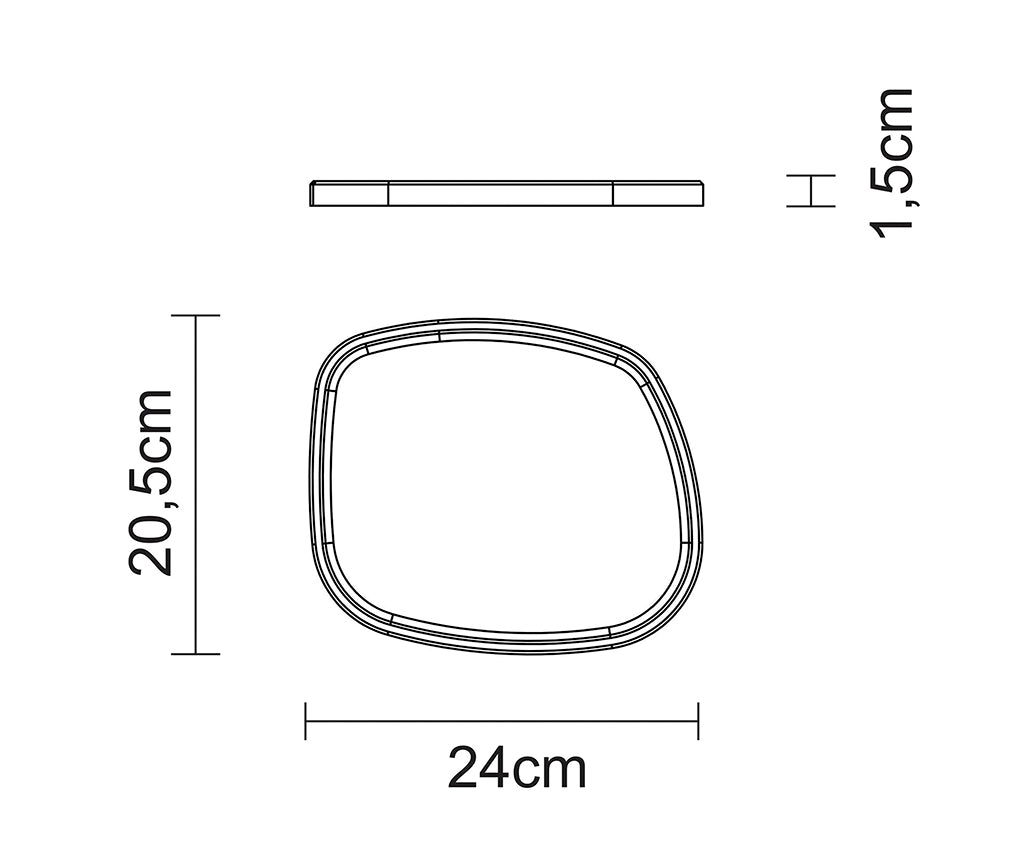 PLATO DE PIEDRA 24X20CM - CONCRETA