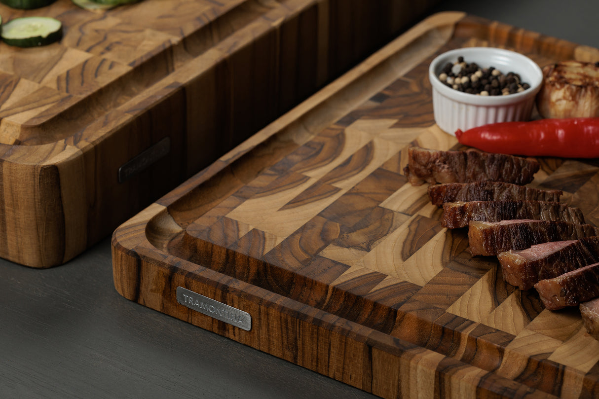 Tabla de Madera Teca Churrasco Premium 50 x 38 cm