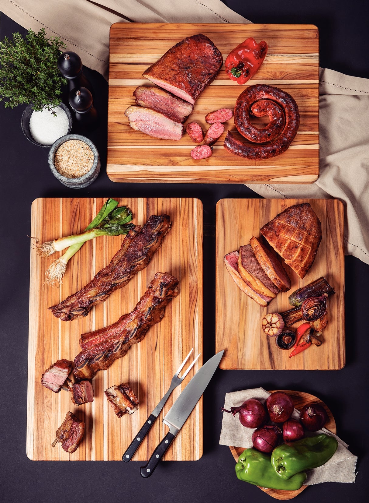 Tramontina Tabla de Madera Teca Churrasco Premium 40 x 30 cm