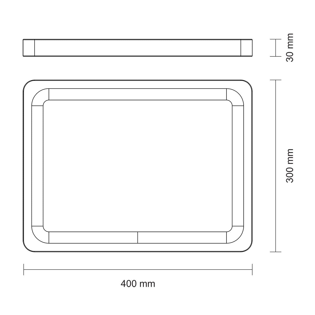 TABLA DE TECA PARA PRESENTACION Y CORTE 40 X 30 X 3CM - CHURRASCO PREMIUM