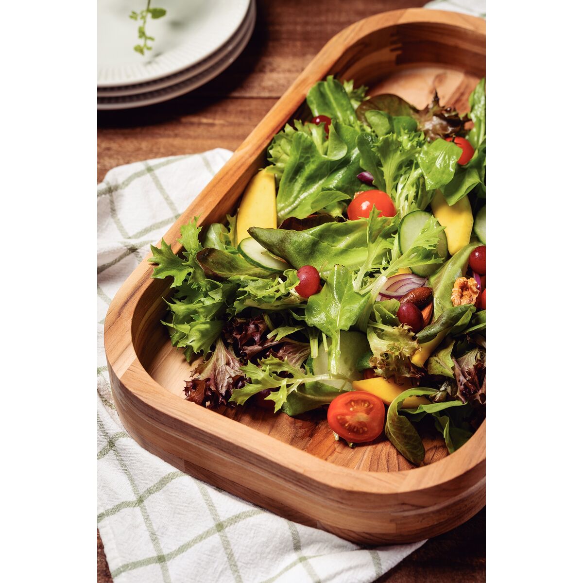 Bandeja de Madera Tropical 40 × 25 cm Churrasco Essencial