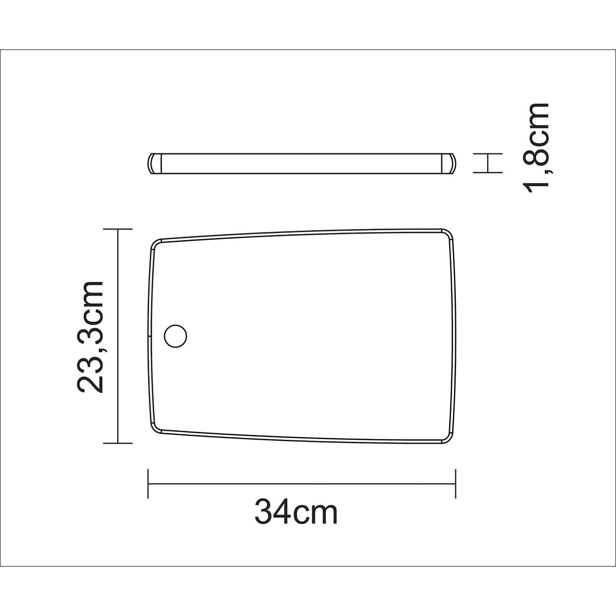 TABLA PARA CORTAR Y SERVIR 34 X 23 X 1,8CM - KITCHEN FSC