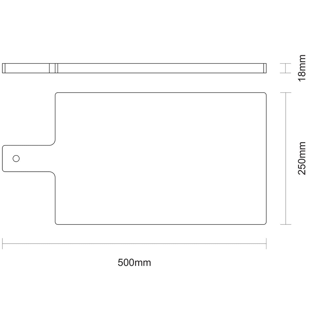 TABLA DE TECA PARA SERVICIO Y PRESENTACION 50X25X1,8CM - CHURRASCO ESSENCIAL