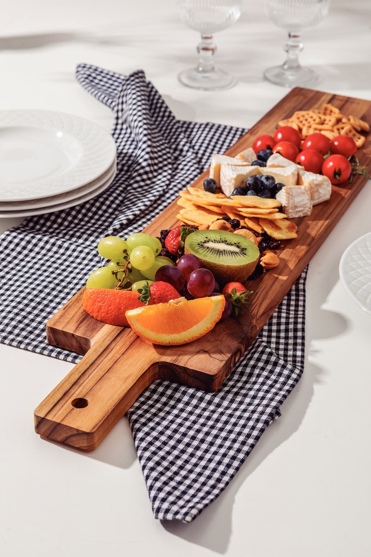 Tabla de servir de Madera Tropical con Mango Churrasco Essencial 70x15 cm