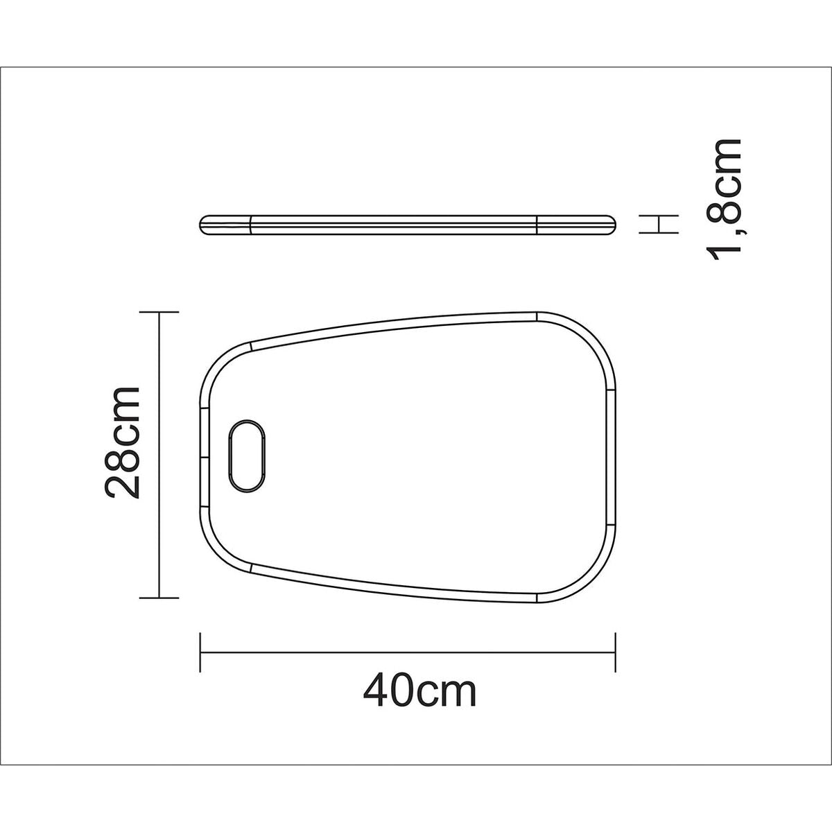 TABLA DE TECA PARA SERVICIO Y PRESENTACION 40 X 27 X 1,8CM - PROVENCE FSC