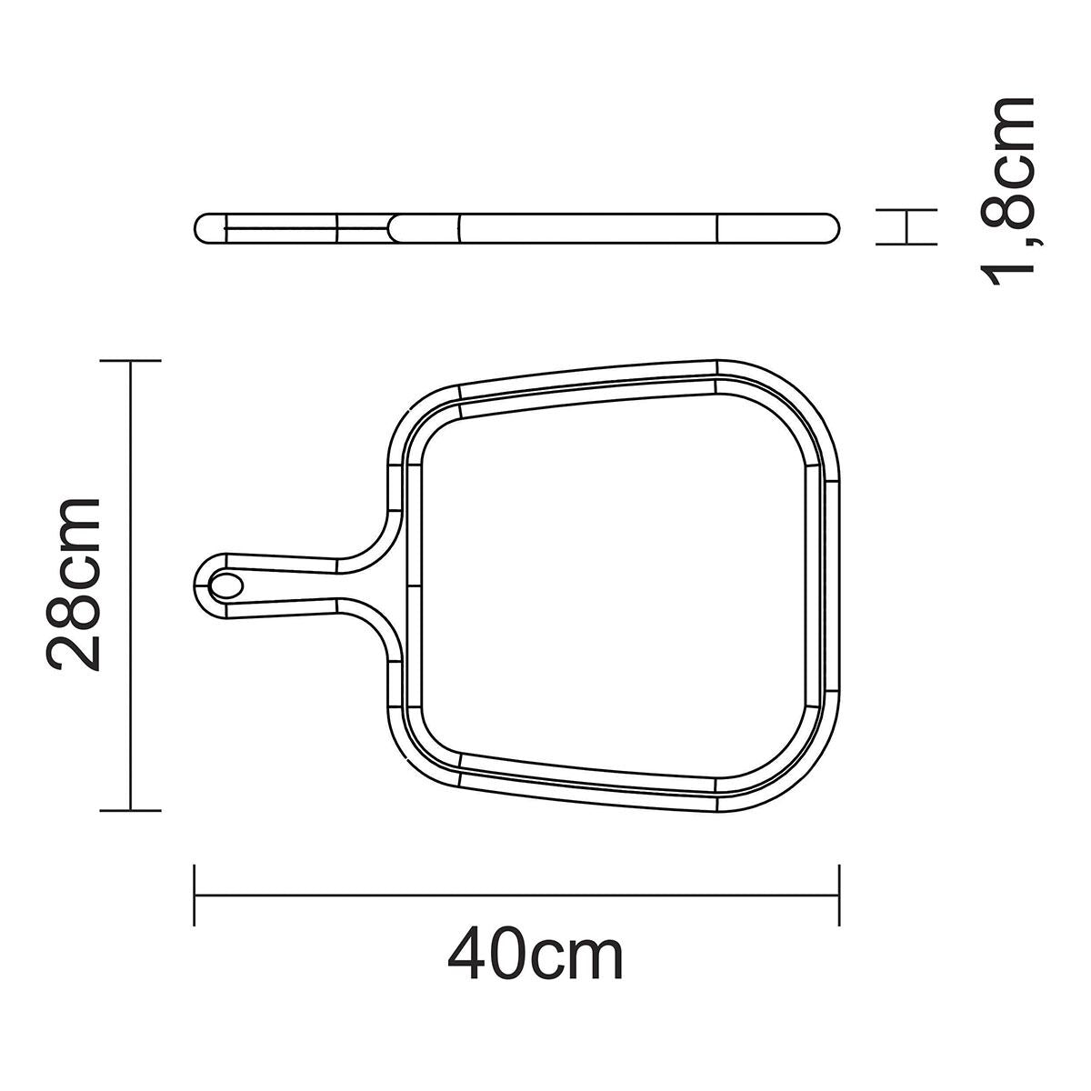TABLA DE TECA PARA PRESENTACION Y CORTE 40X28X1,8CM - PROVENCE FSC