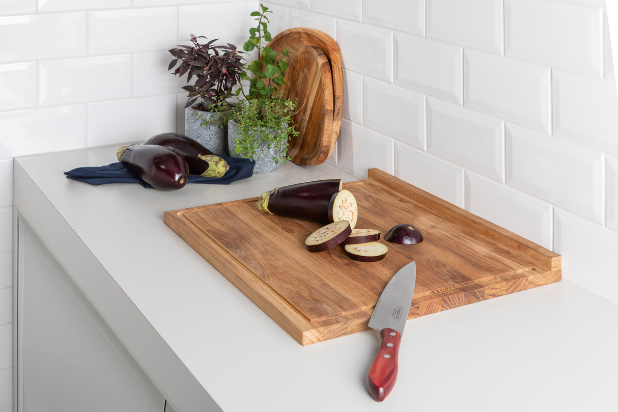Tramontina Tabla de Madera de Teca con Encaje para Encimera 48 x 41 cm