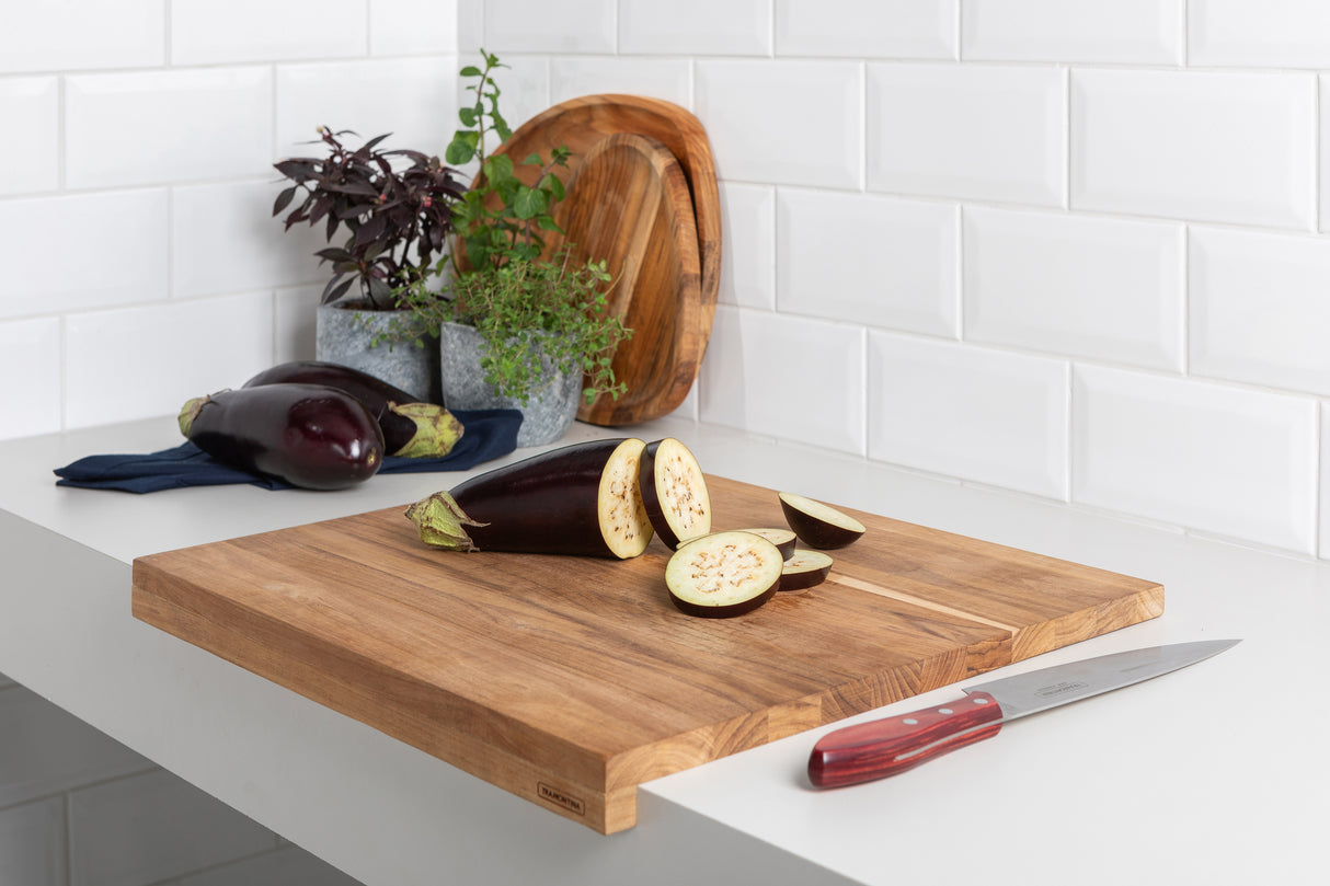 Tramontina Tabla de Madera de Teca con Encaje para Encimera 48 x 41 cm