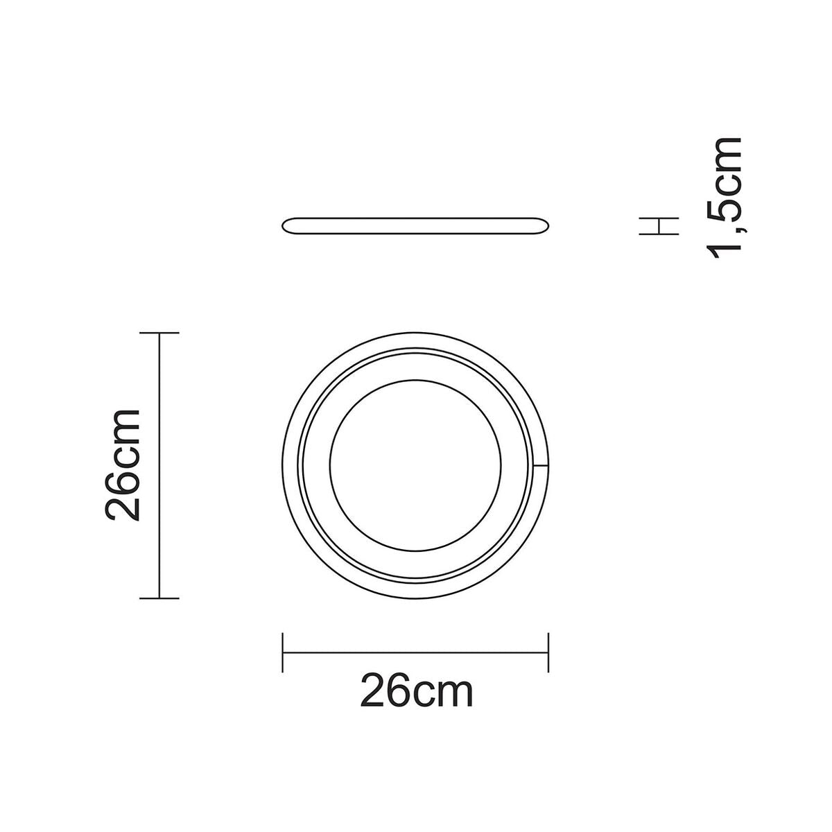 Tabla Plato Bajoplato de Madera Teca para Servicio y Presentación Provence 26 cm