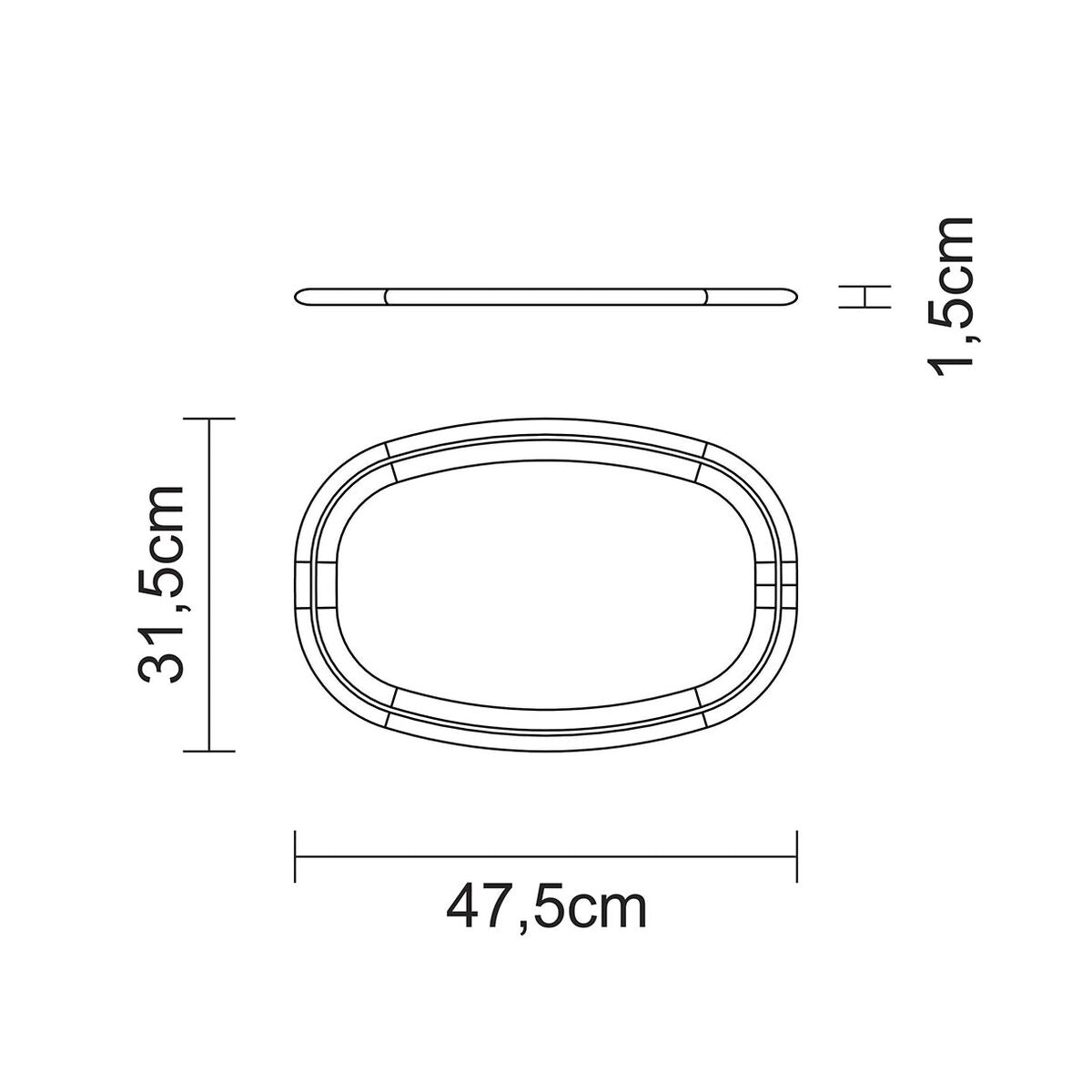 TABLA DE TECA PARA SERVICIO Y PRESENTACION 47X31X1,5CM - PROVENCE FSC