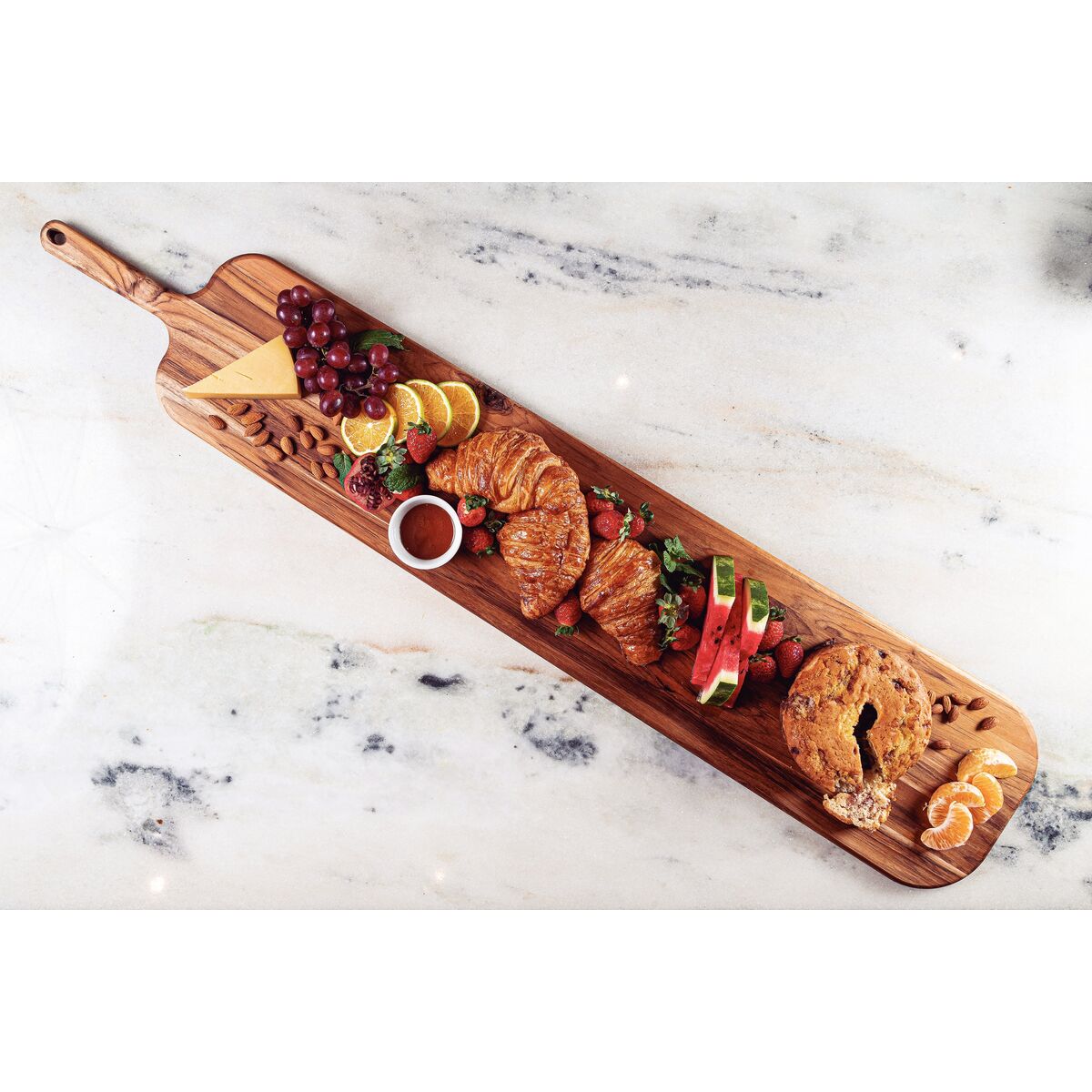 TABLA DE TECA PARA SERVICIO Y PRESENTACION 120X23X1,8CM - PROVENCE FSC