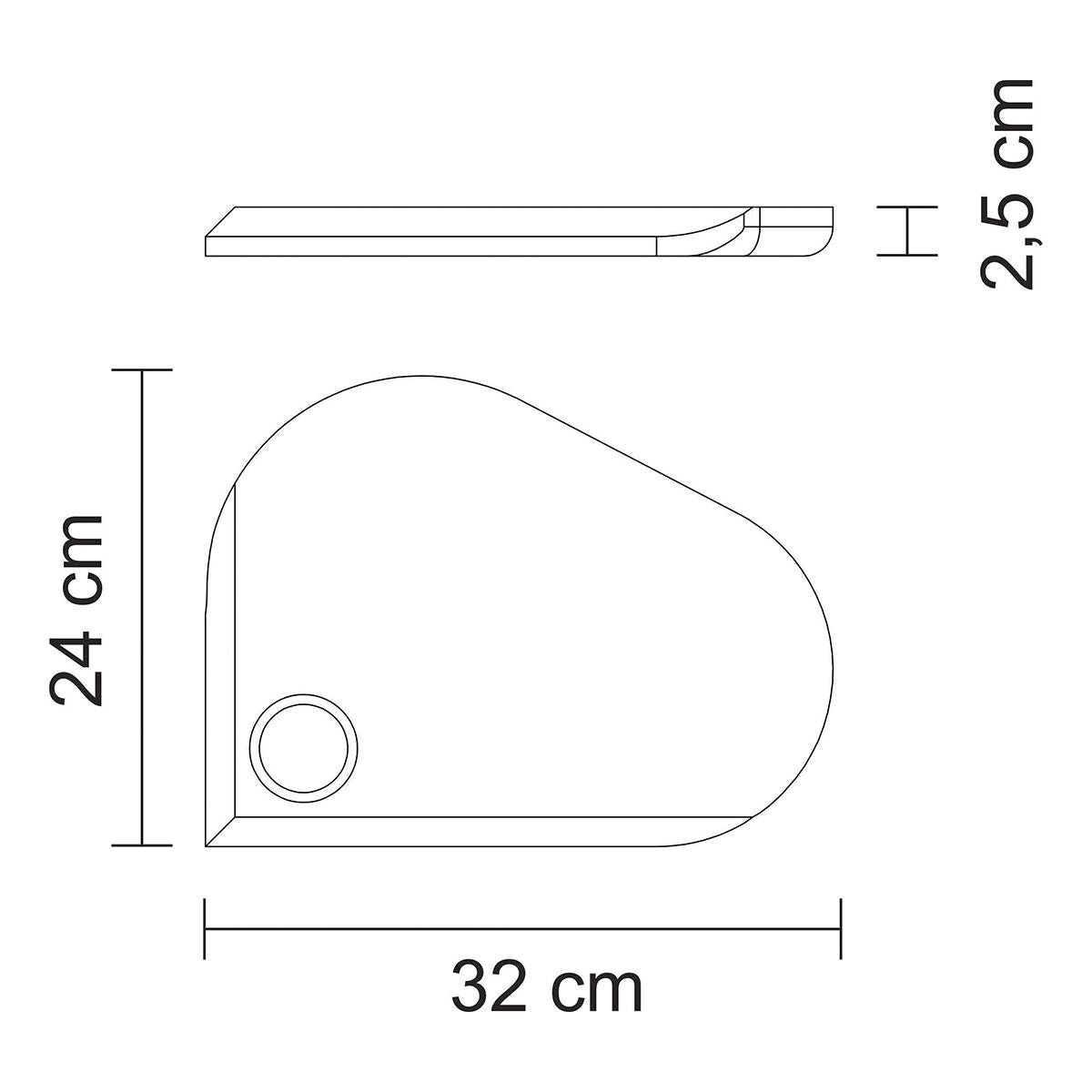 Tramontina Tabla de Madera Teca para Servir 32 x 24 cm Folium