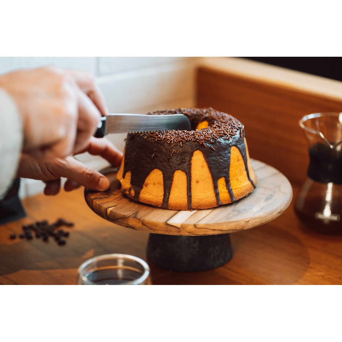 TABLA PRESENTACIÓN MADERA DE TECA C/BASE 32X13CM - PROVENCE