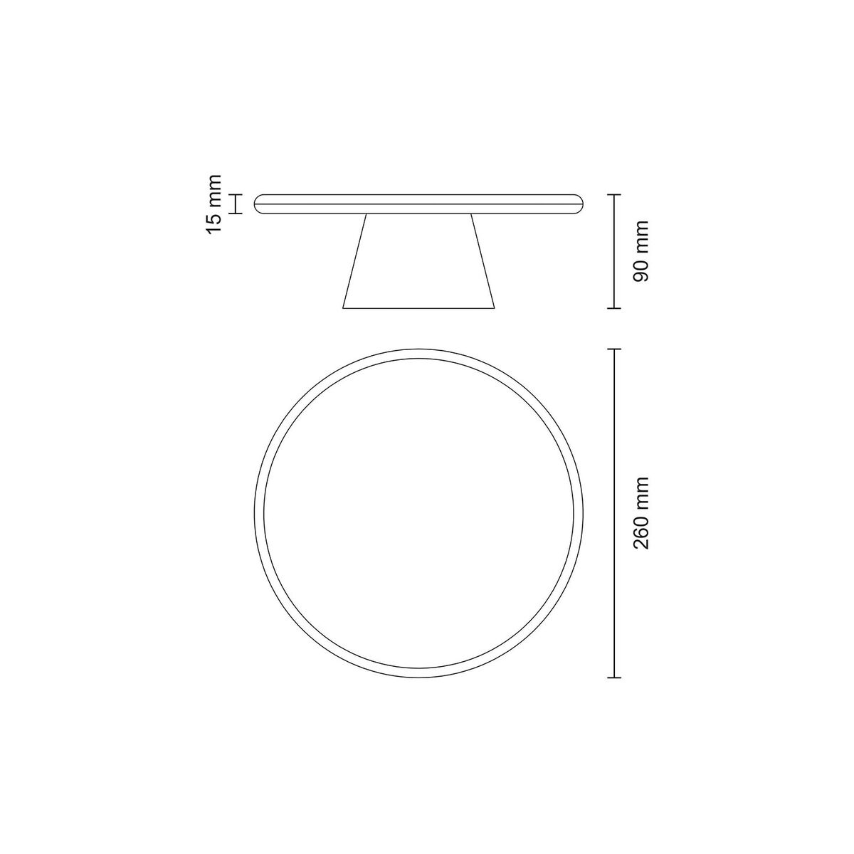 Tabla Soporte para Tarta de Madera Teca con soporte de piedra Provence 26 x 9 cm