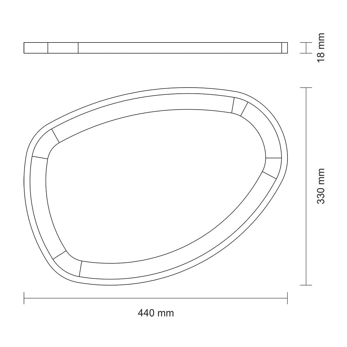 TABLA DE TECA PARA SERVICIO Y PRESENTACION 44 X 33 X 1,8CM - CHURRASCO PREMIUM