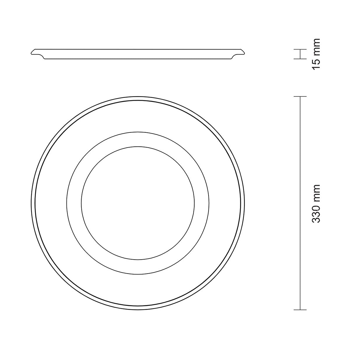 Bajoplato Sousplat de Madera de Teca Provence 33 cm