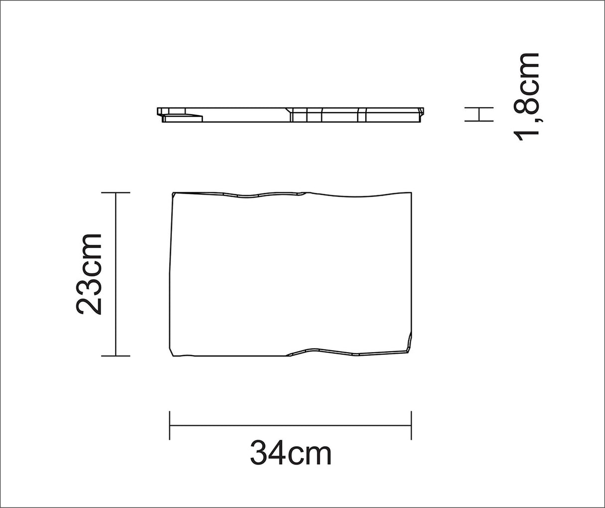 Tramontina Tabla Rectangular de Madera Teca Savia 34x23 cm