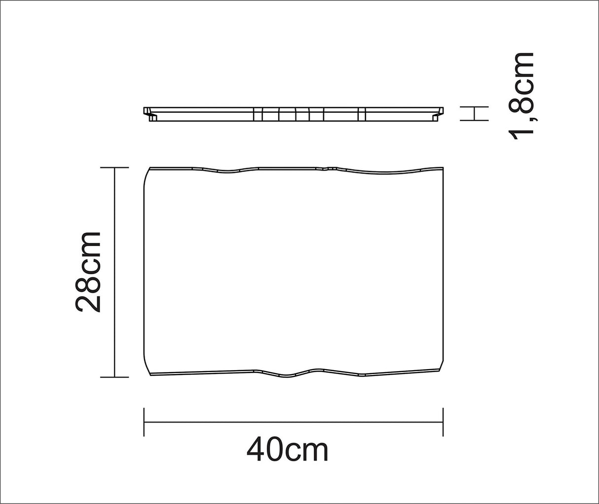 Tramontina Tabla Rectangular de Madera Teca Savia 40x28 cm