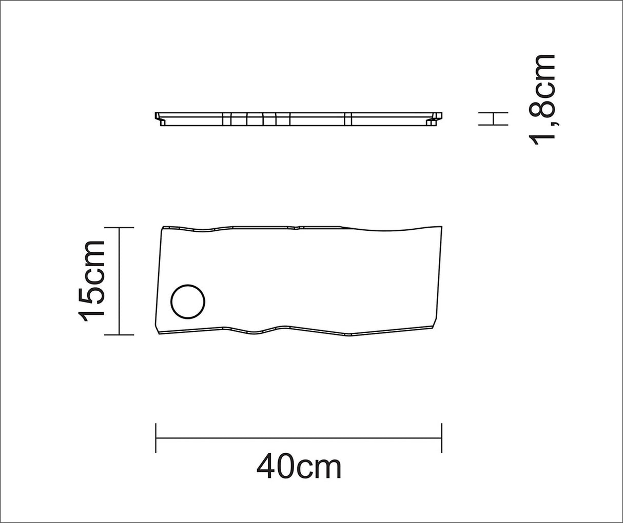 Tramontina Tabla Rectangular de Madera Teca Savia 40x15 cm