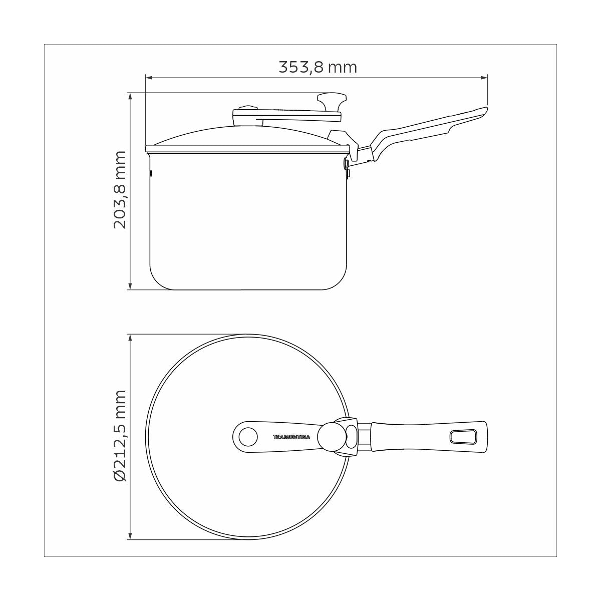 OLLA DE ALUMÍNIO PARA PALOMITAS 20CM - 3,50L. - LORETO