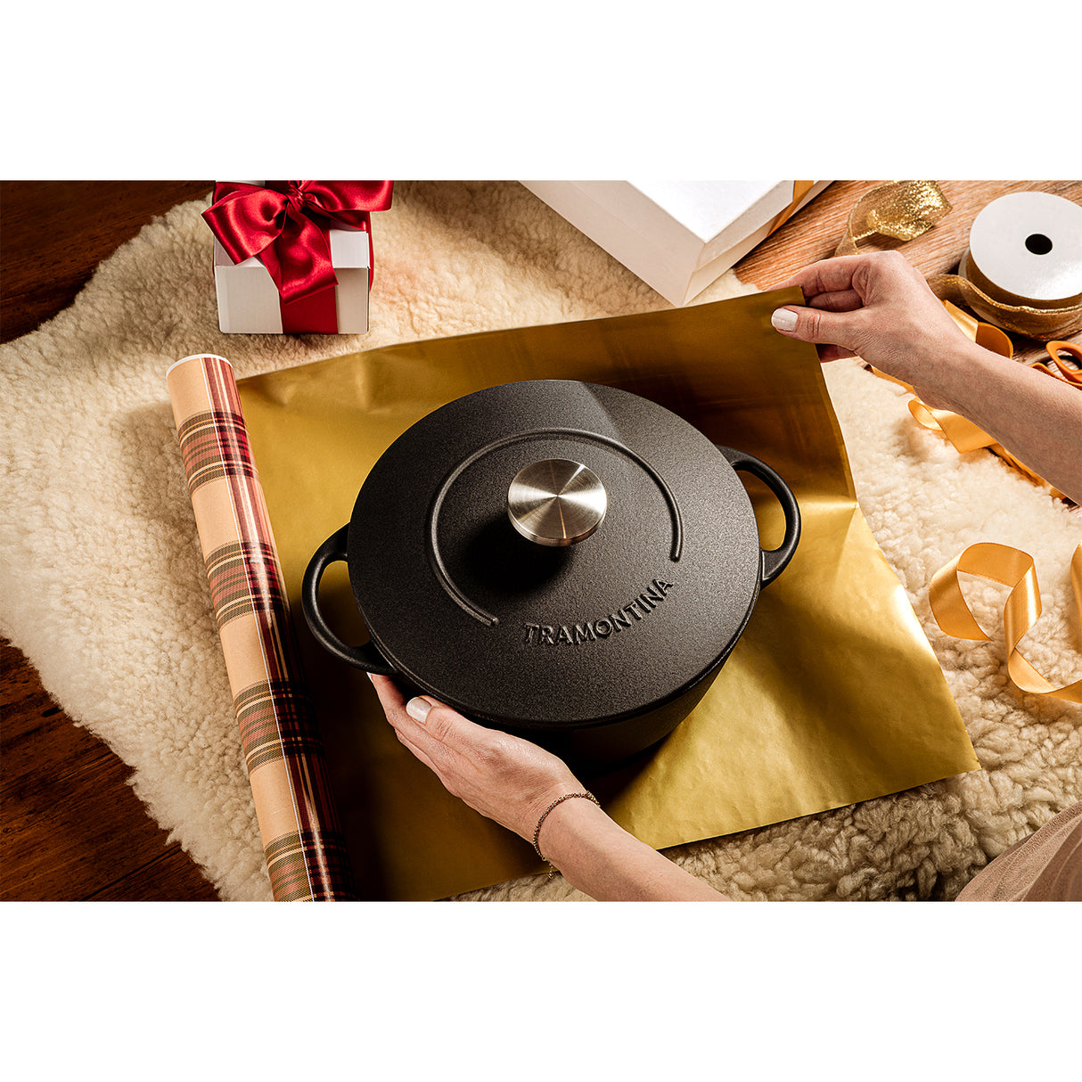 Tramontina Cazuela de Hierro Fundido Esmaltado 28 cm