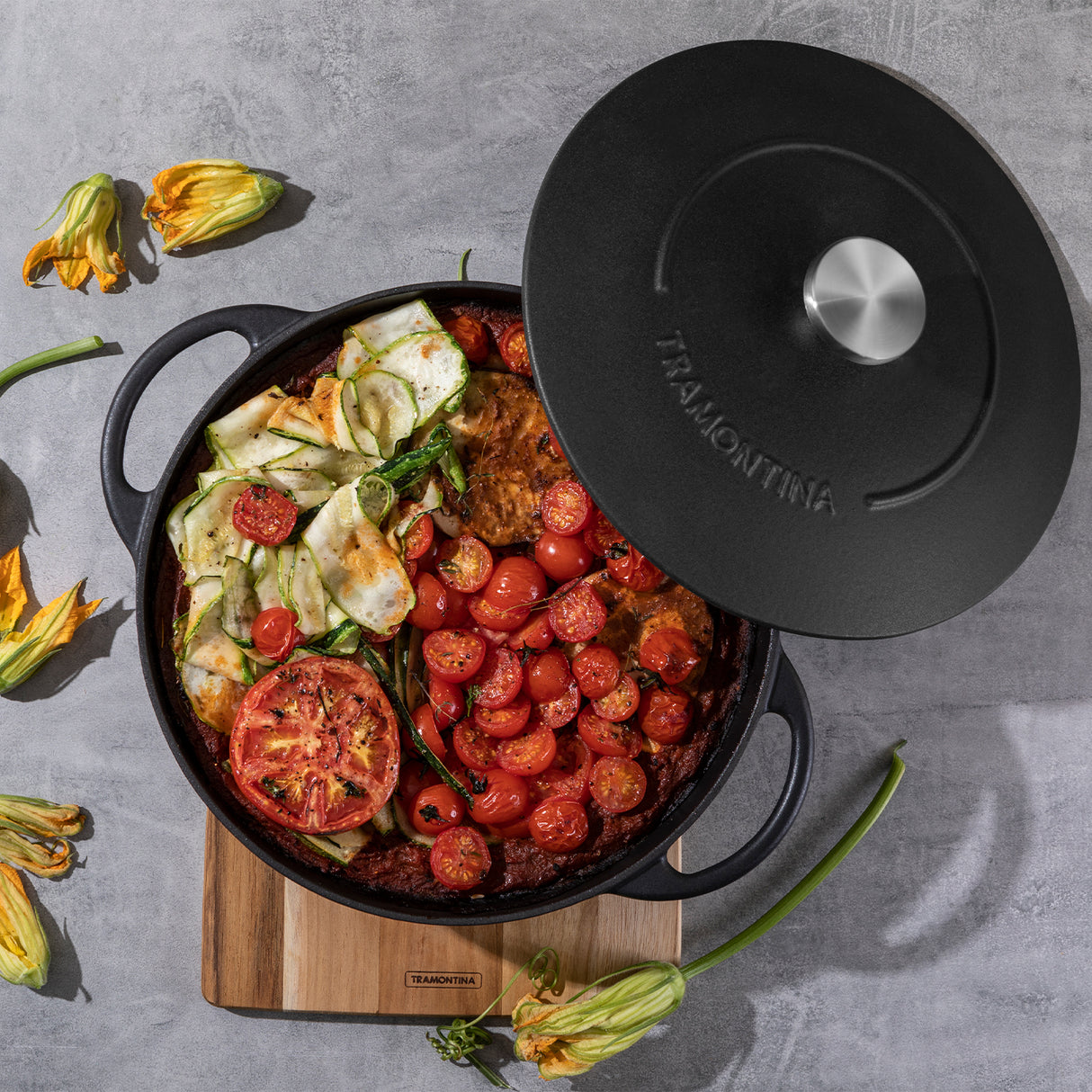 Tramontina Cazuela de Hierro Fundido Esmaltado 28 cm