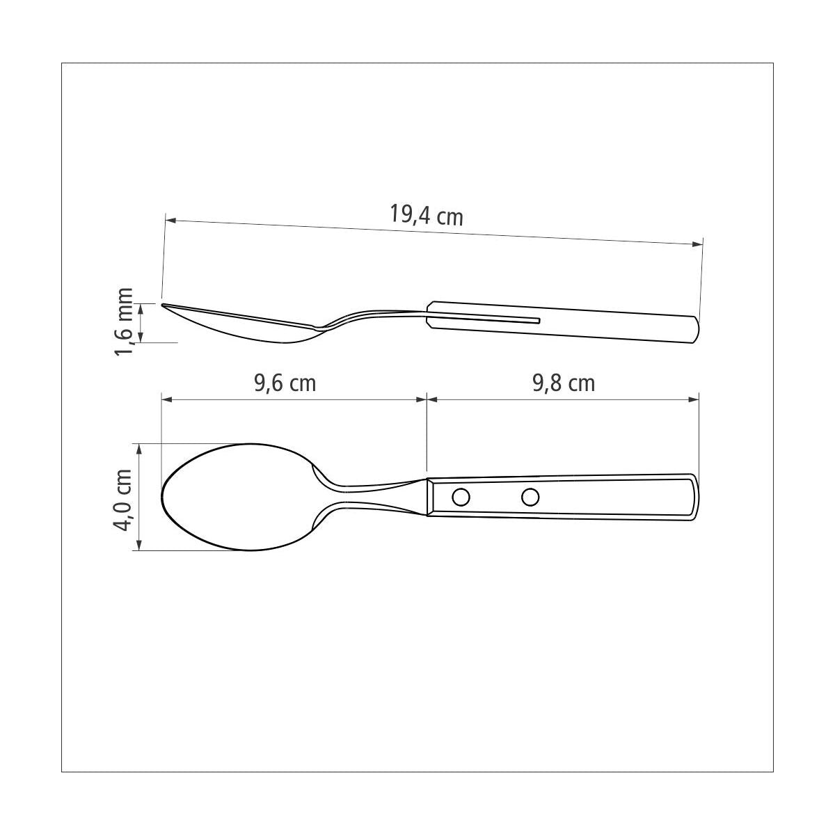 Juego de Cucharas de Mesa Polywood Rojo 6 piezas