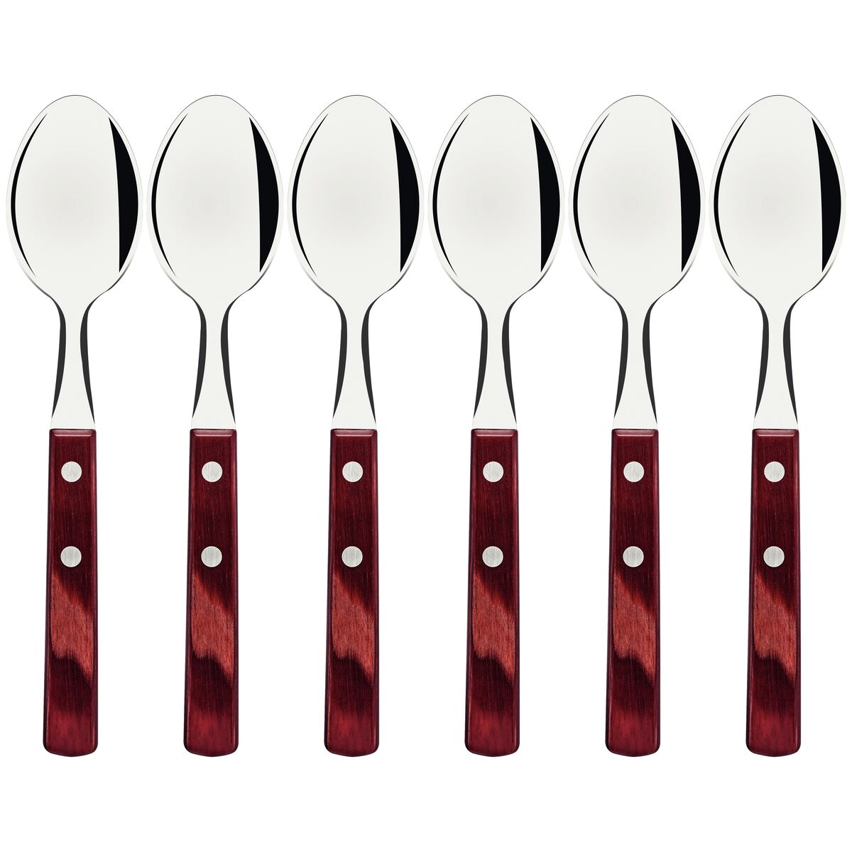 Juego de Cucharas de Mesa Polywood Rojo 6 piezas