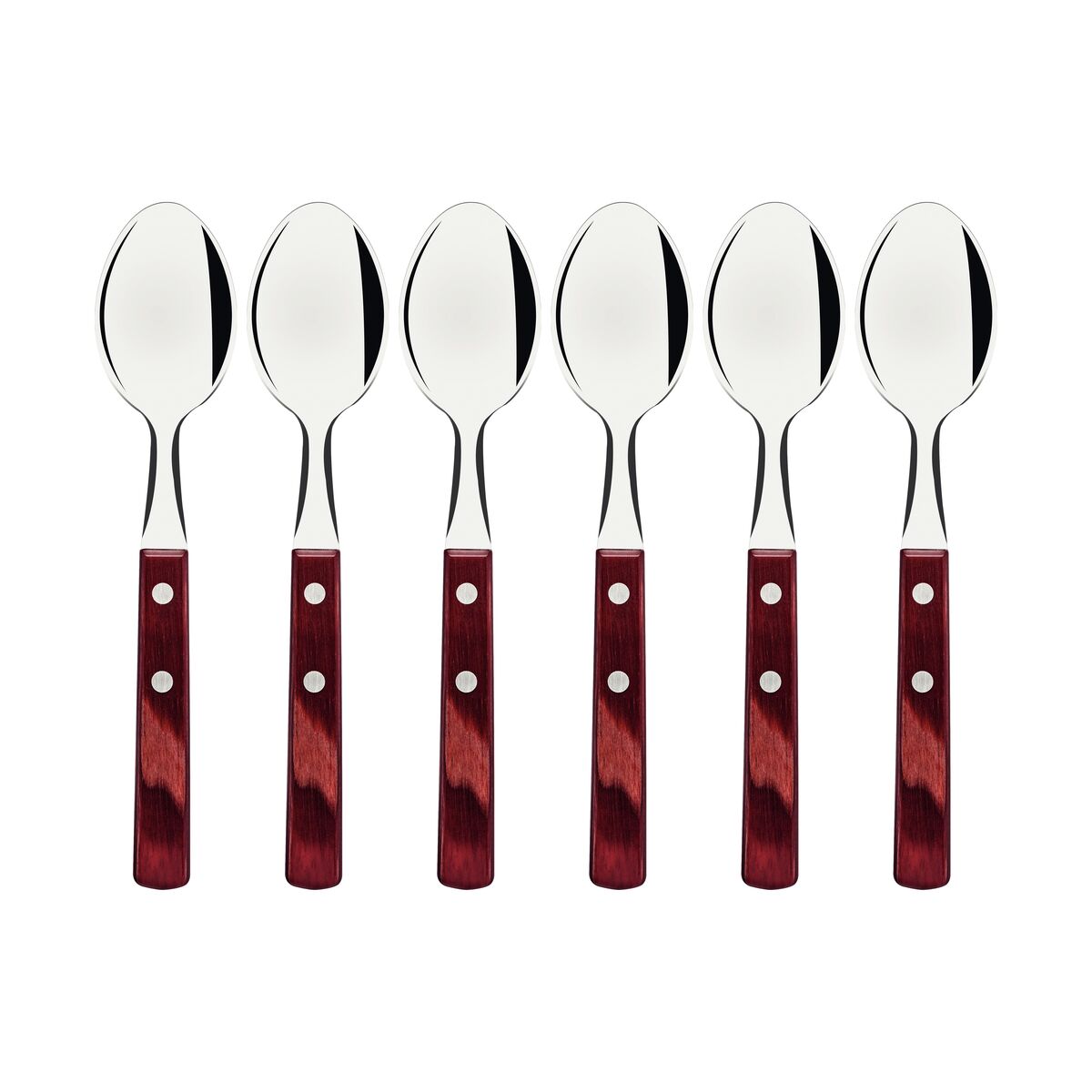 Juego de Cucharas de Té Polywood Rojo 6 piezas