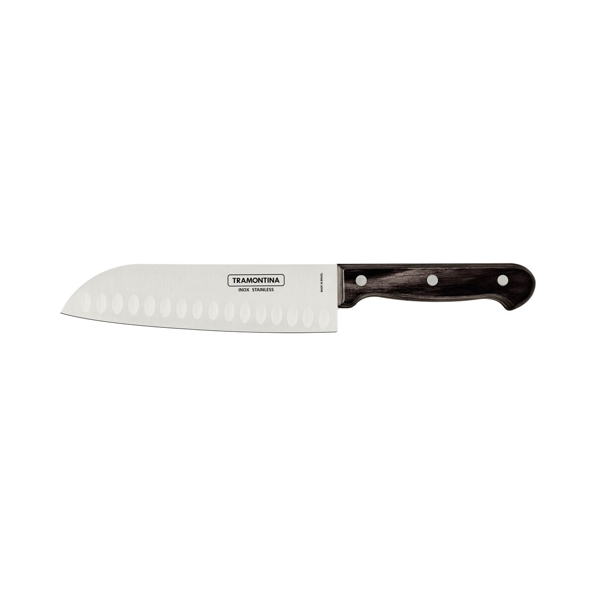 Tramontina Cuchillo Santoku Polywood Castaño 18 cm