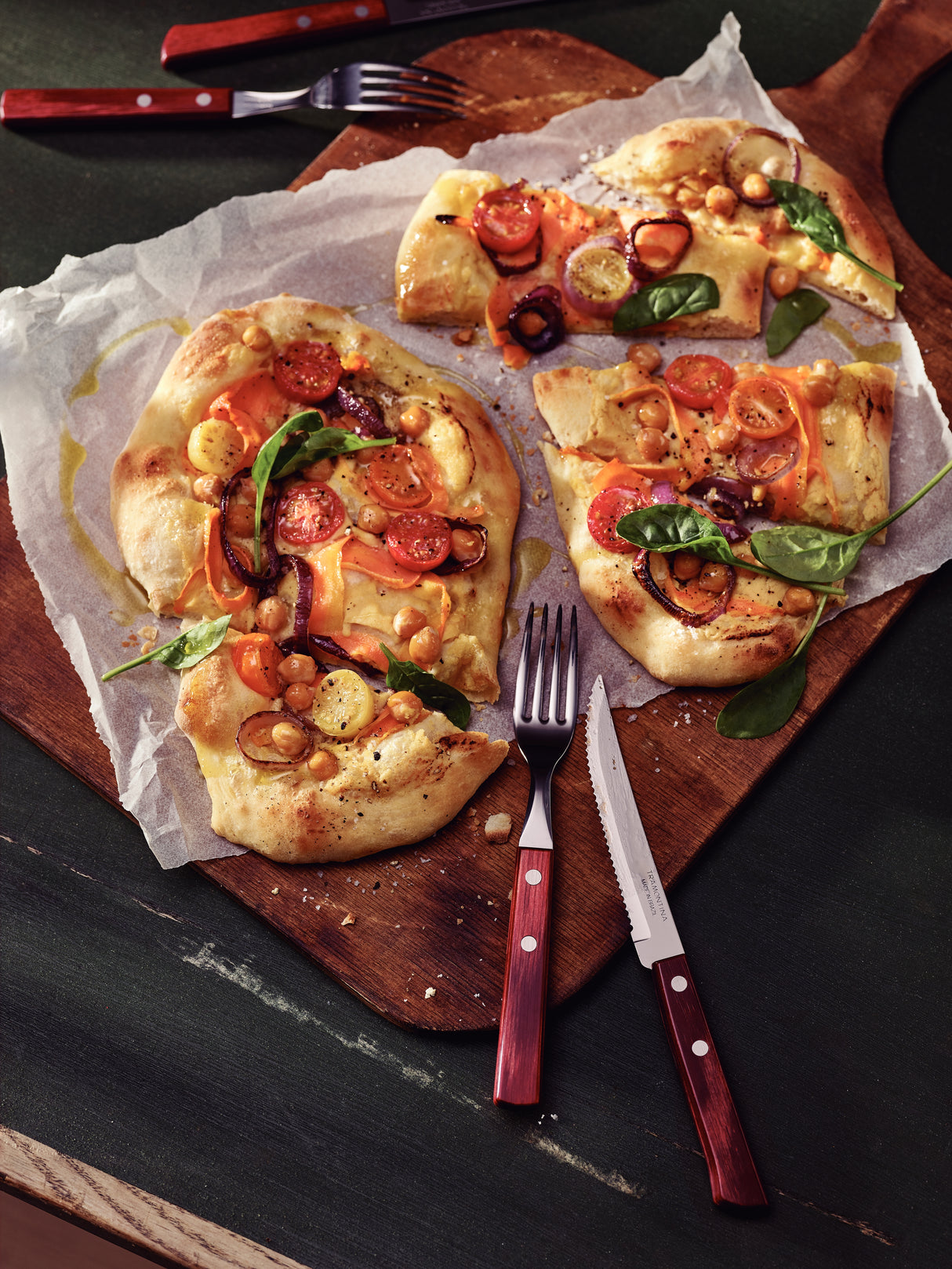 Tramontina Juego de Cubiertos para Carne Polywood Rojo 12 piezas