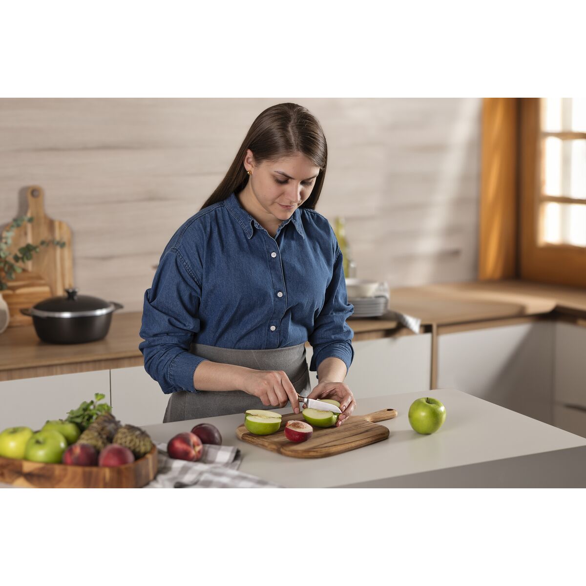 8 cm di coltello vegetale - NSF in legno di secolo