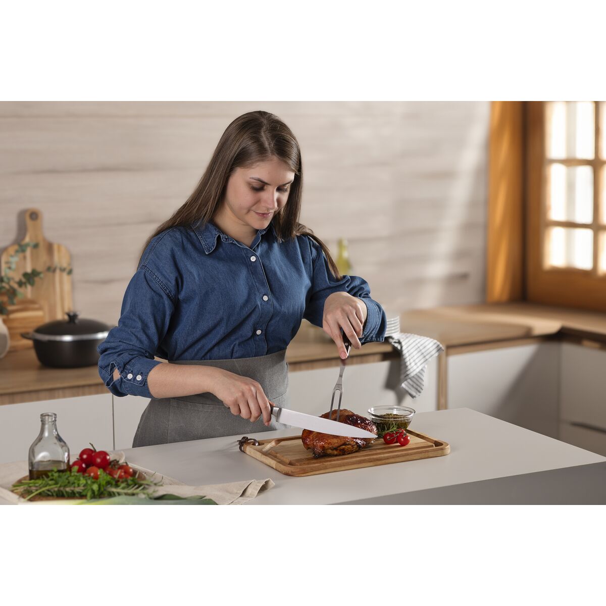 21cm Couteau déchiré - Century Wood NSF