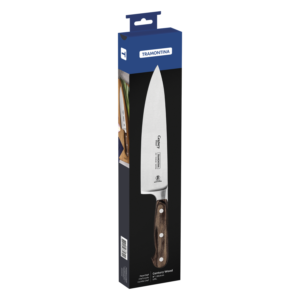 Cuchillo Cocinero Century Wood NSF 20,5 cm Tramontina