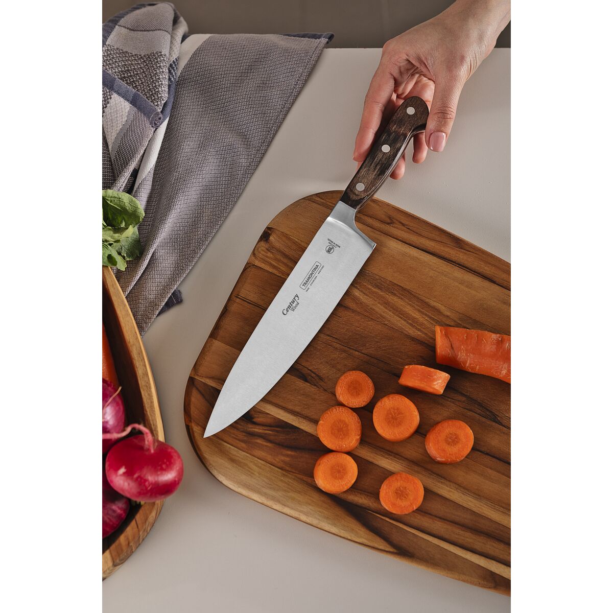 Cuchillo Cocinero Century Wood NSF 20,5 cm Tramontina