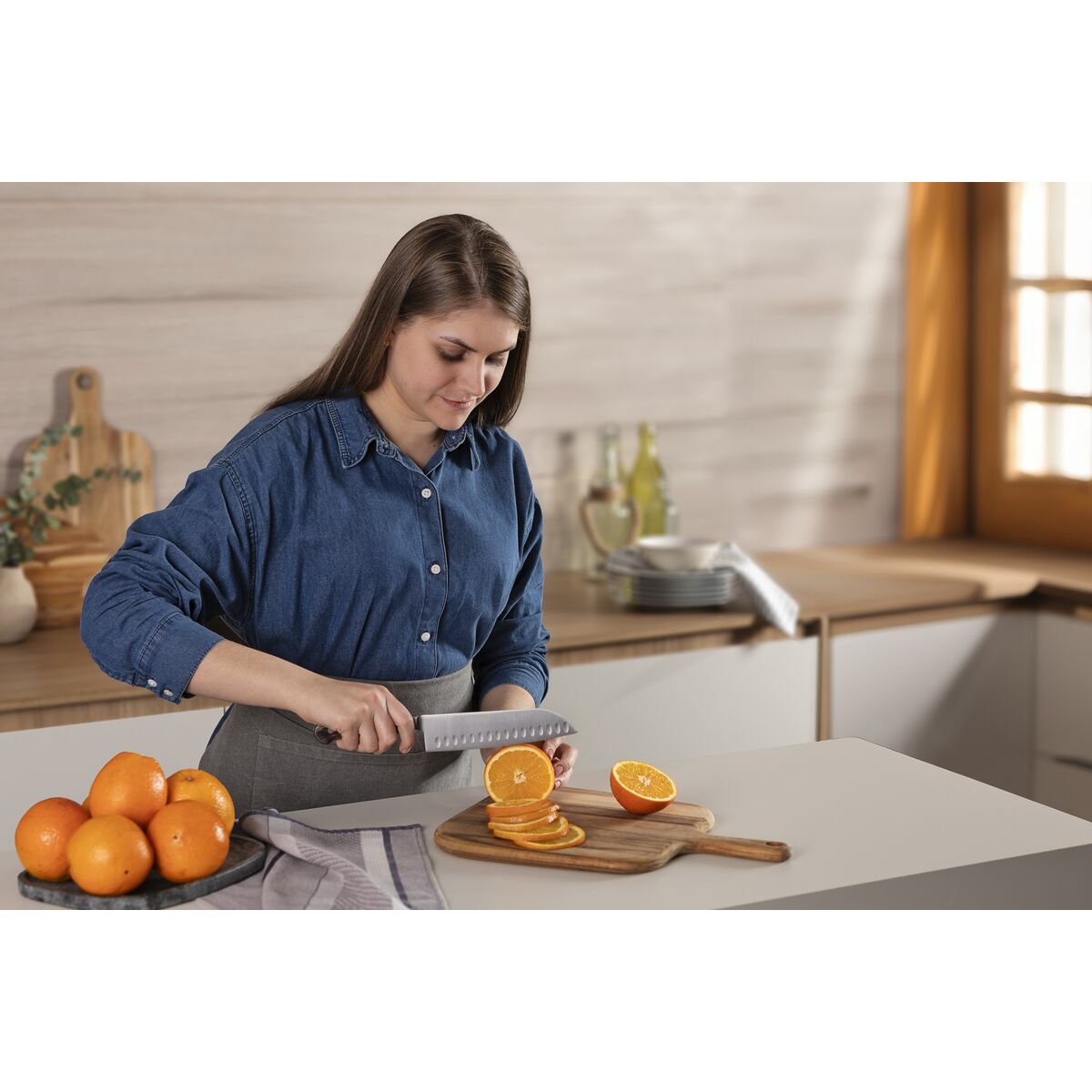 Santoku Knife 18cm - Century Wood NSF