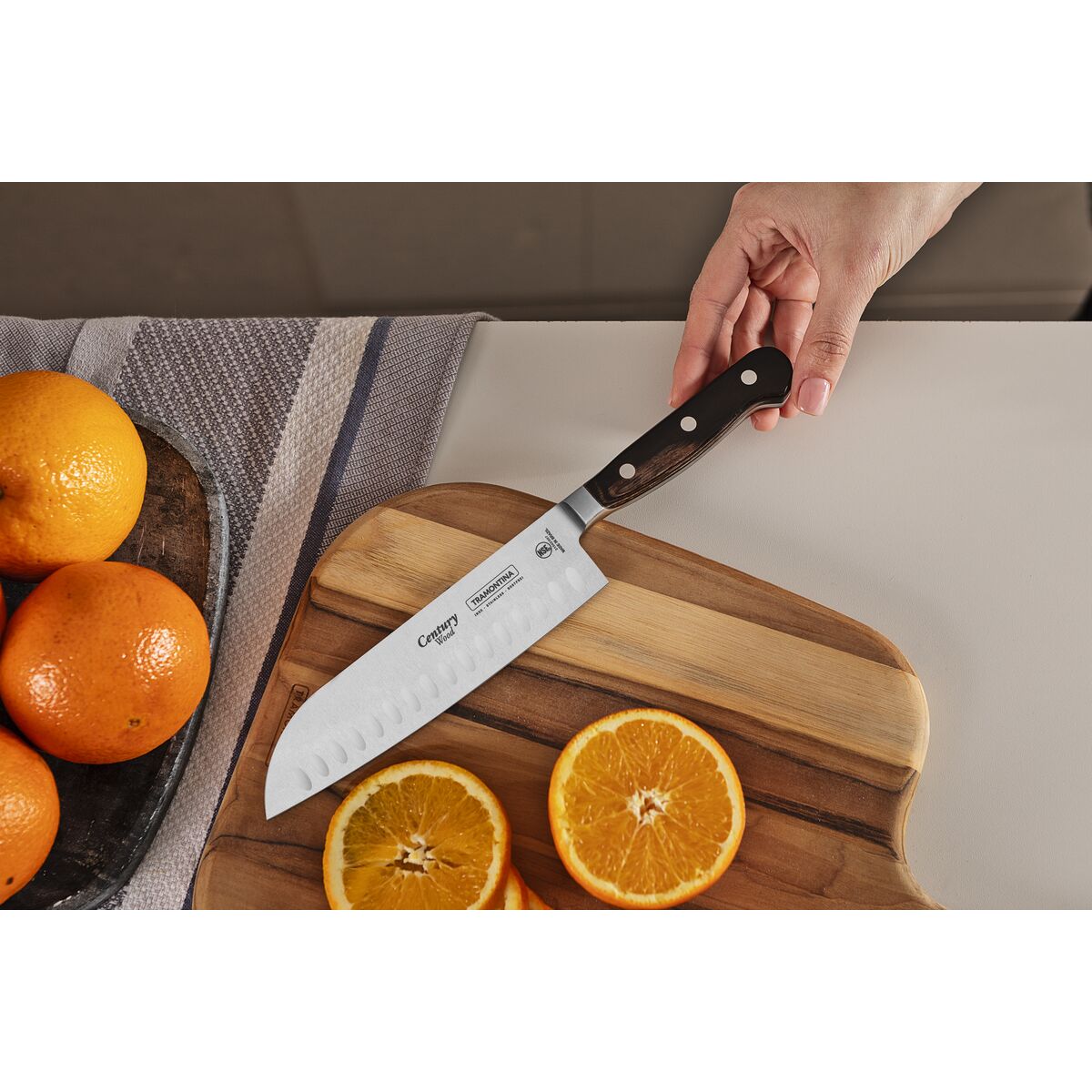 Santoku Knife 18cm - Century Wood NSF