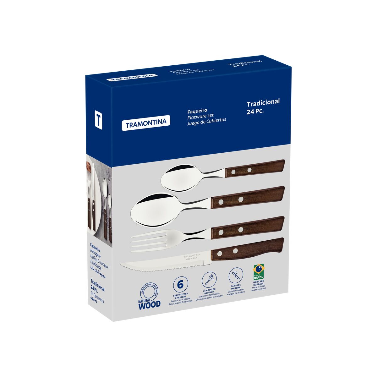 Juego de cubiertos Tradicional 24 piezas