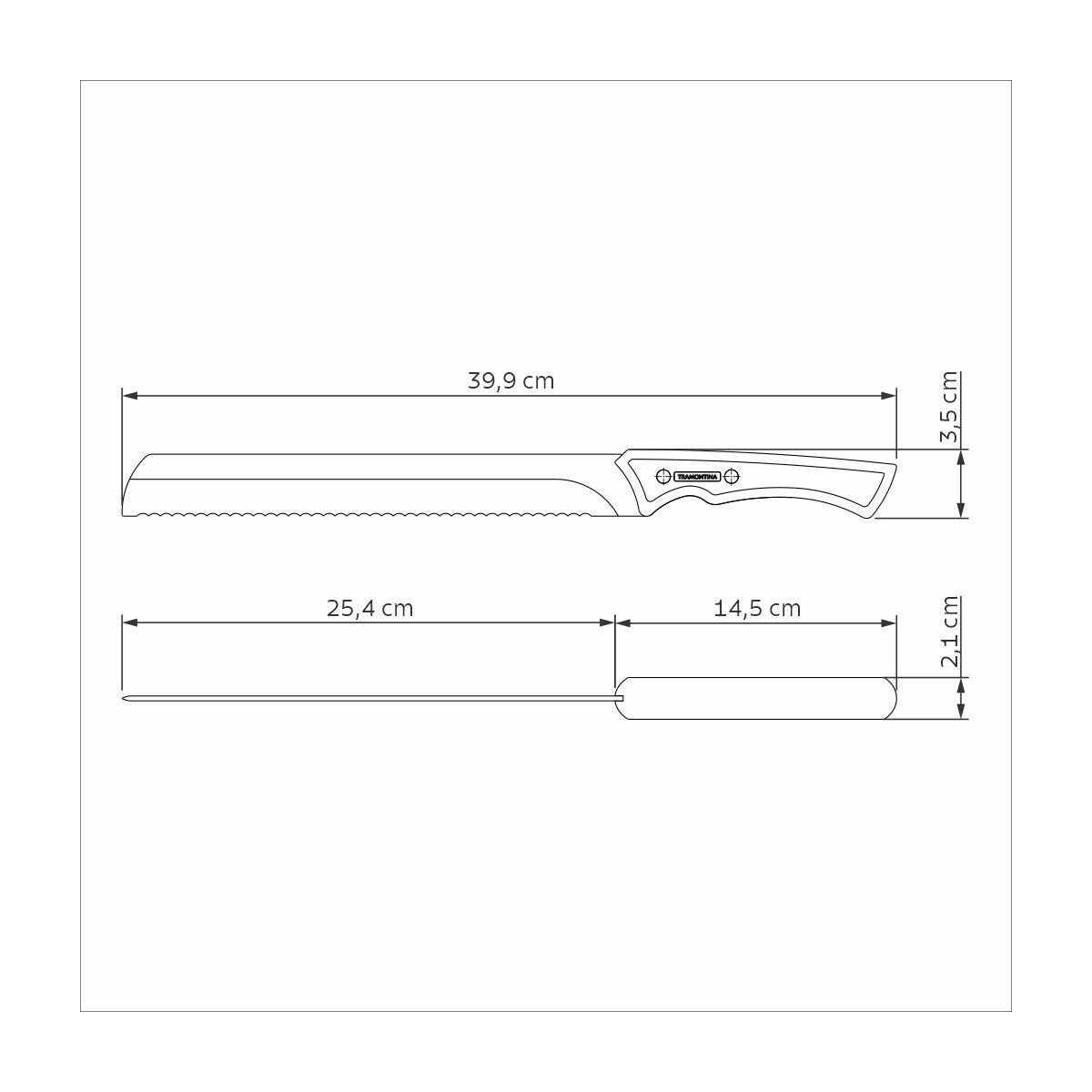 CUCHILLO DENTADO 28CM - CHURRASCO BLACK FSC