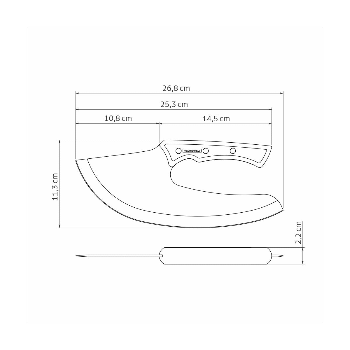 CORTADOR MULTIUSO 26CM - CHURRASCO BLACK FSC