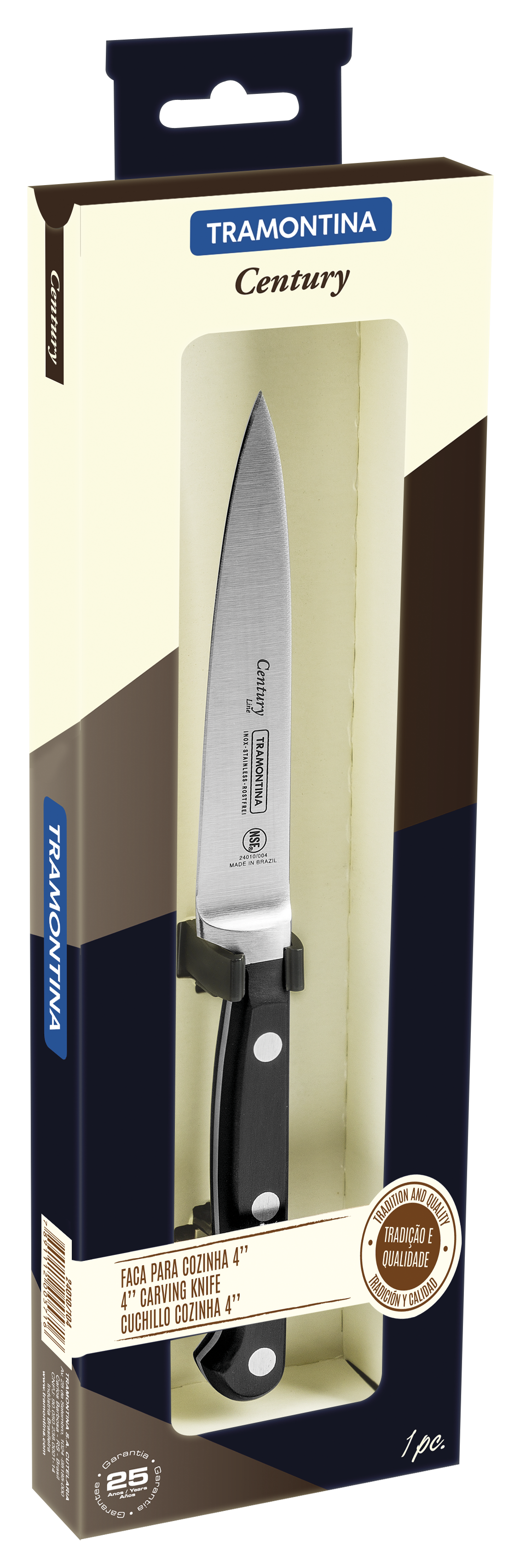 Cuchillo para Legumbres y Frutas Acero Inoxidable Century 10 cm - Tramontina