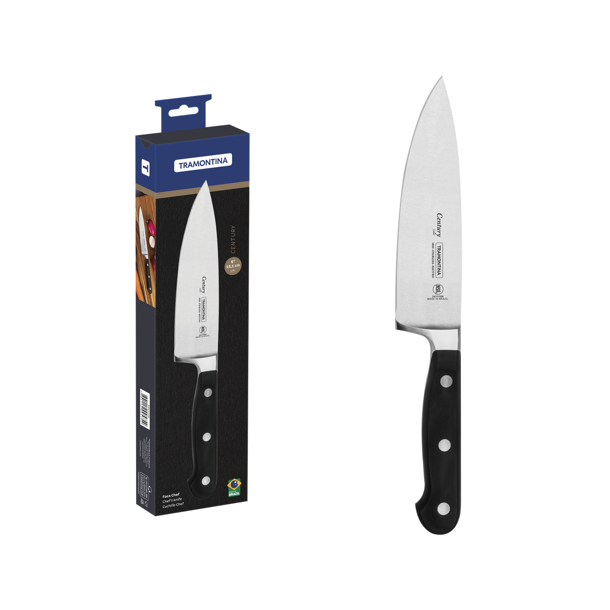 Cuchillo Chef en Acero Inoxidable Century 15 cm Tramontina