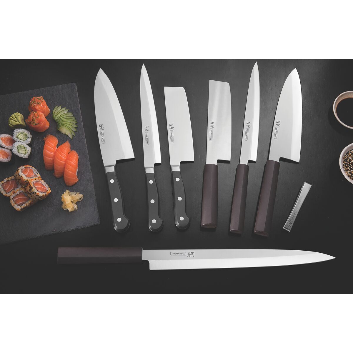 Tramontina Cuchillo Yanagiba en Acero Inoxidable Sushi 23 cm