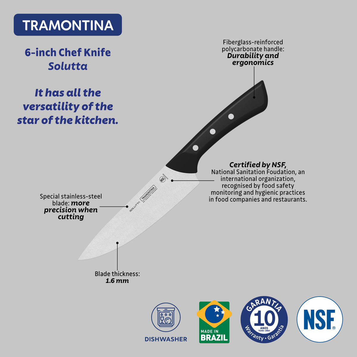 CUCHILLO COCINERO 15,5CM - SOLUTTA
