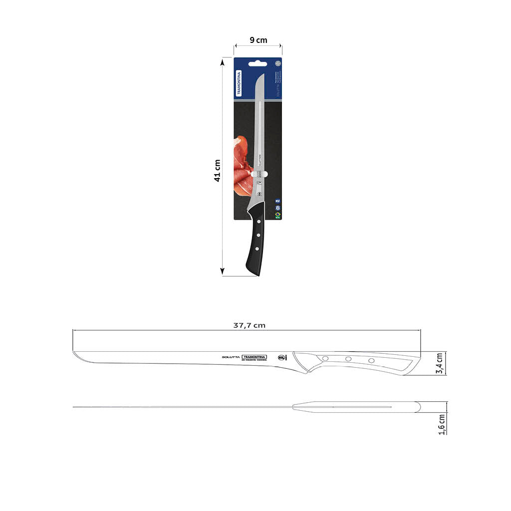 Cuchillo Jamonero Solutta 25 cm Tramontina