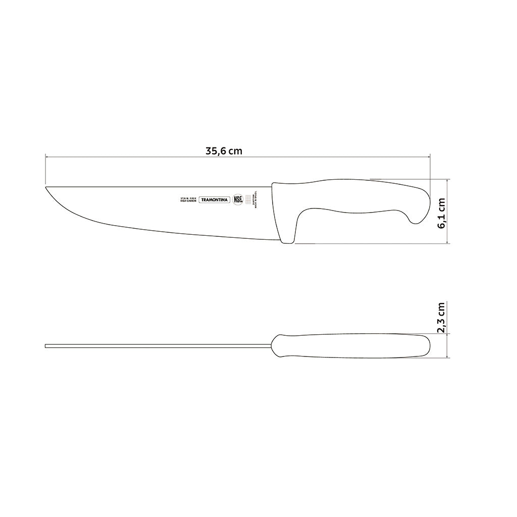 Tramontina Cuchillo Carnicero Professional Negro 21 cm