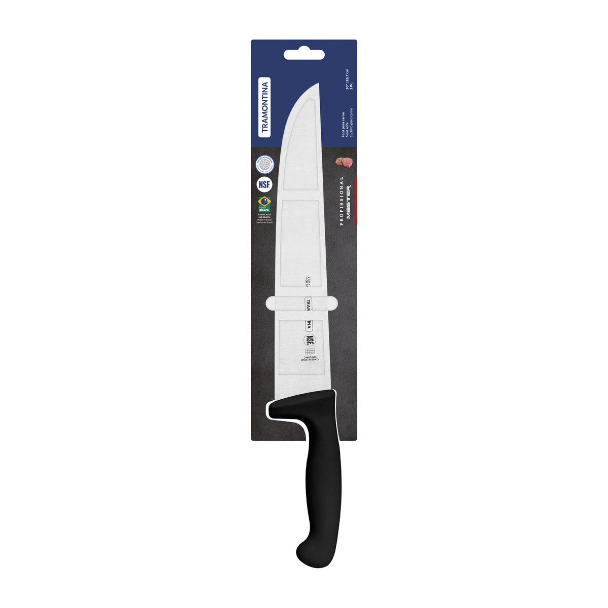 CUCHILLO CARNICERO 25CM - PROFESIONAL NEGRO NSF