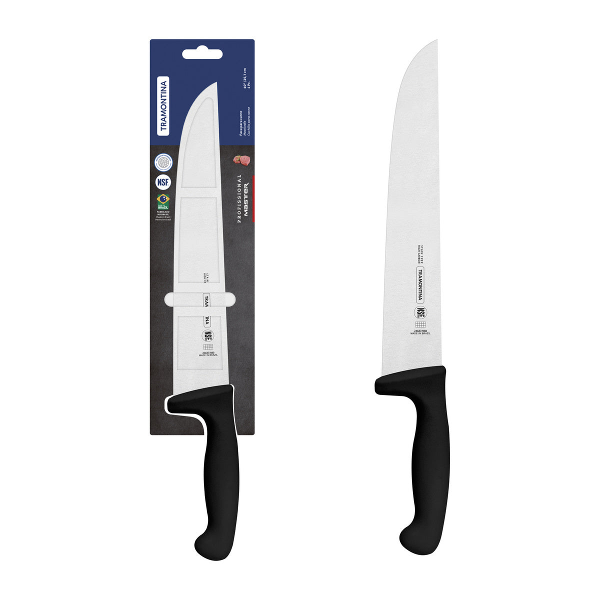 CUCHILLO CARNICERO 25CM - PROFESIONAL NEGRO NSF